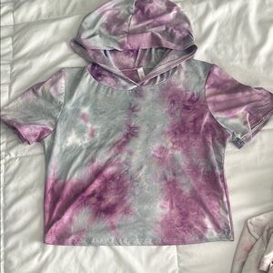 Tie-Dye Hoodie crop top